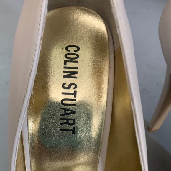 Ivory peep toe Colin Stewart pumps - Picture 3 of 4